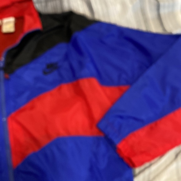 Nike athletic performance 90s jacket blue red embroidered logo, fast shipping - Picture 8 of 16